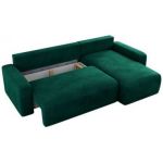 Narożnik ARGOS L - uniwersalny - ciemnozielony, welwet