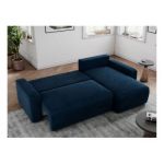 Narożnik ARGOS L - uniwersalny - ciemnoniebieski, welwet