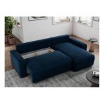 Narożnik ARGOS L - uniwersalny - ciemnoniebieski, welwet