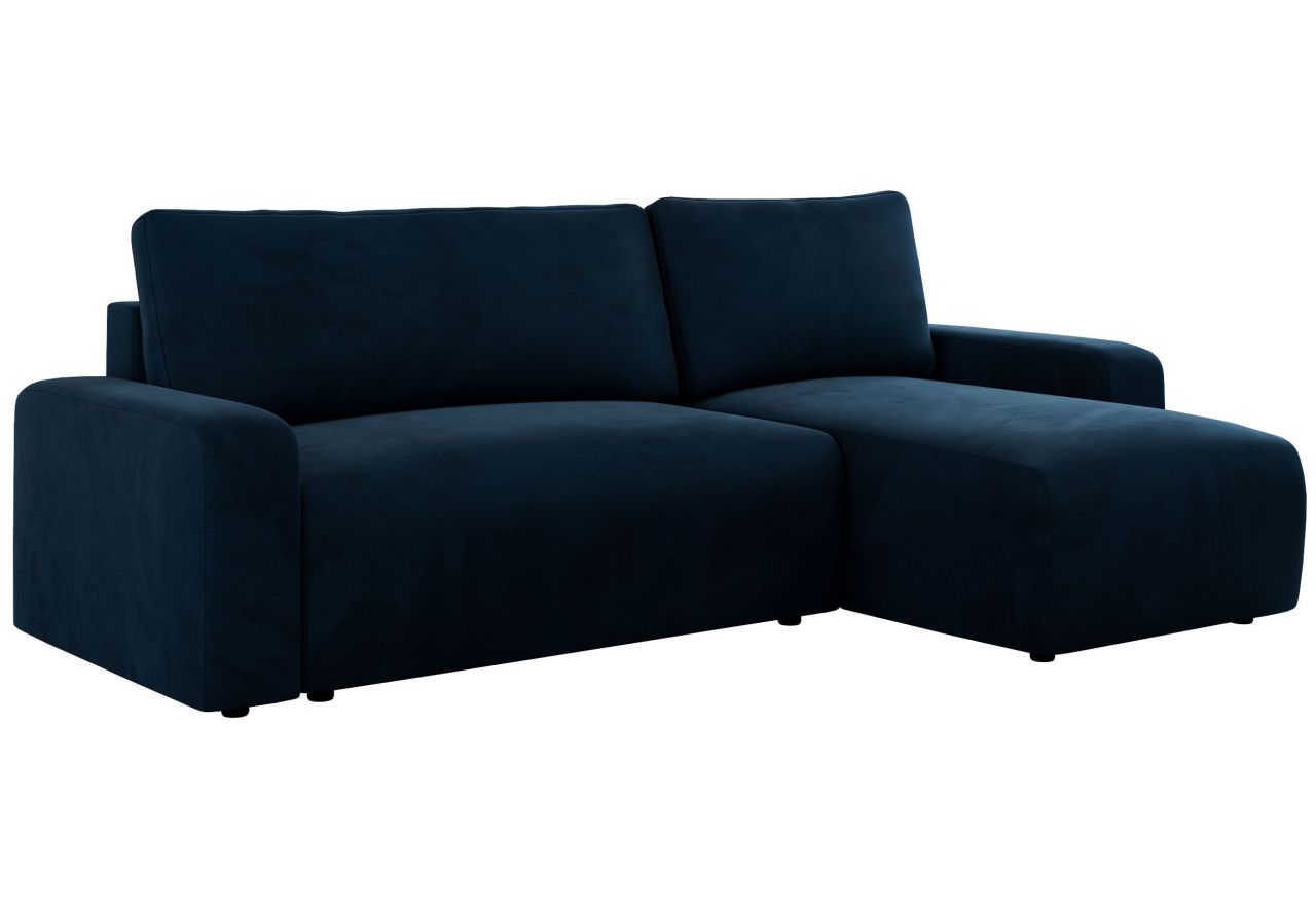 Narożnik ARGOS L - uniwersalny - ciemnoniebieski, welwet