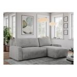 Narożnik ARGOS L - uniwersalny - jasnoszary, welwet