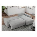 Narożnik ARGOS L - uniwersalny - jasnoszary, welwet