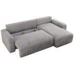 Narożnik ARGOS L - uniwersalny - jasnoszary, welwet