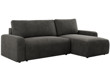 Narożnik ARGOS L - uniwersalny - ciemnoszary, welwet