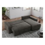 Narożnik ARGOS L - uniwersalny - ciemnoszary, welwet