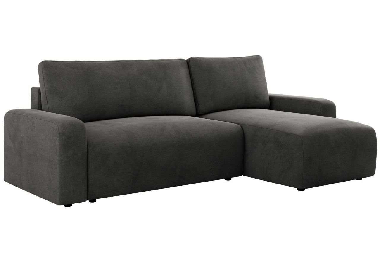 Narożnik ARGOS L - uniwersalny - ciemnoszary, welwet