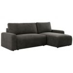 Narożnik ARGOS L - uniwersalny - ciemnoszary, welwet