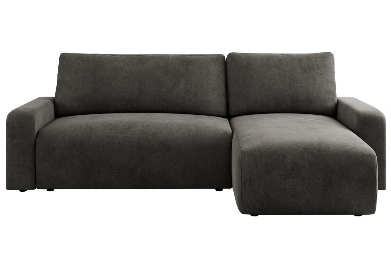 Narożnik ARGOS L - uniwersalny - ciemnoszary, welwet