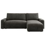 Narożnik ARGOS L - uniwersalny - ciemnoszary, welwet