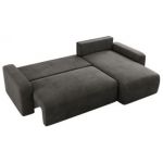 Narożnik ARGOS L - uniwersalny - ciemnoszary, welwet