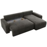 Narożnik ARGOS L - uniwersalny - ciemnoszary, welwet