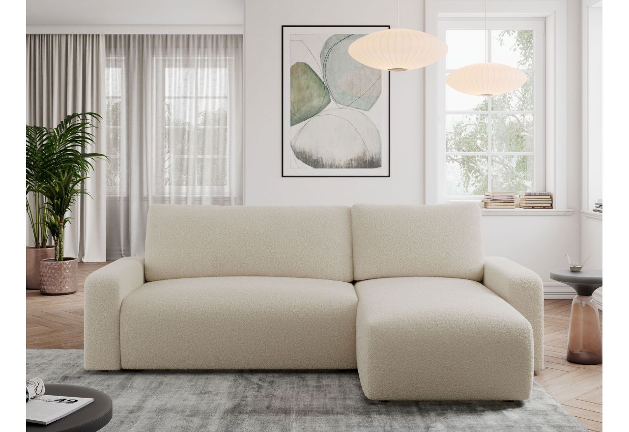 Narożnik ARGOS L - uniwersalny - beżowy, boucle