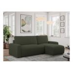 Narożnik ARGOS L - uniwersalny - ciemnozielony, boucle