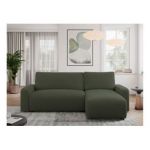 Narożnik ARGOS L - uniwersalny - ciemnozielony, boucle