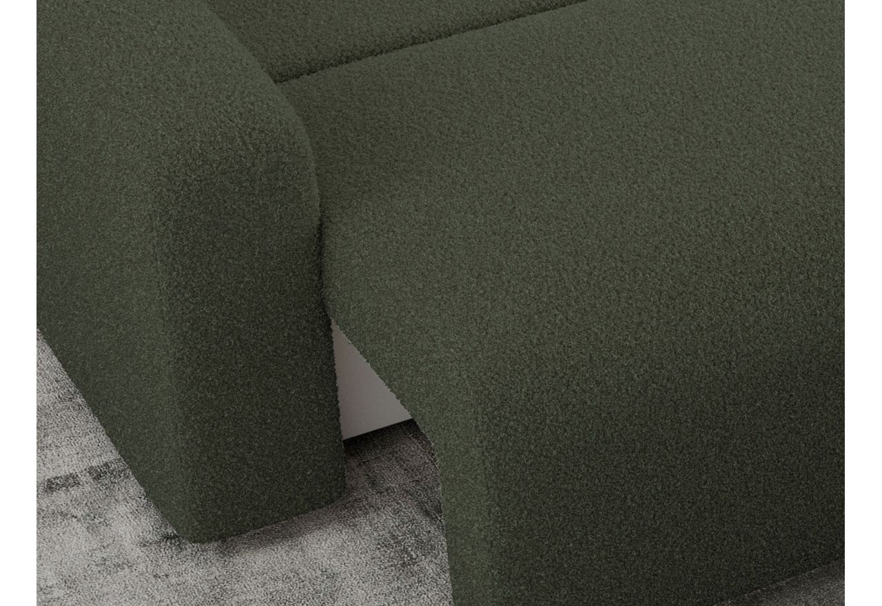 Narożnik ARGOS L - uniwersalny - ciemnozielony, boucle