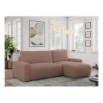 Narożnik ARGOS L - uniwersalny - różowy, boucle