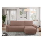 Narożnik ARGOS L - uniwersalny - różowy, boucle