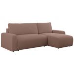 Narożnik ARGOS L - uniwersalny - różowy, boucle