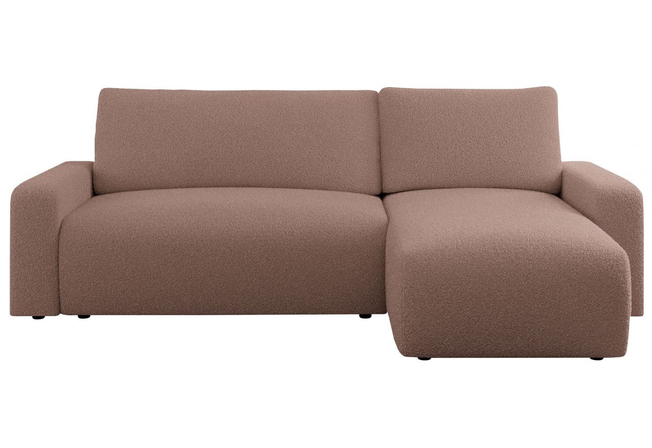 Narożnik ARGOS L - uniwersalny - różowy, boucle