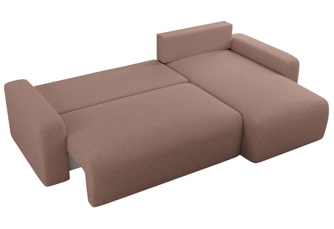 Narożnik ARGOS L - uniwersalny - różowy, boucle