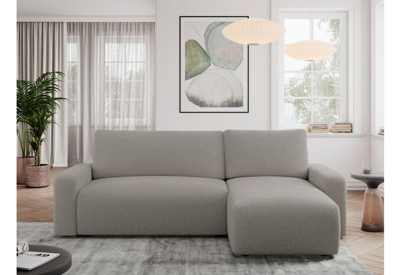 Narożnik ARGOS L - uniwersalny - szary, boucle