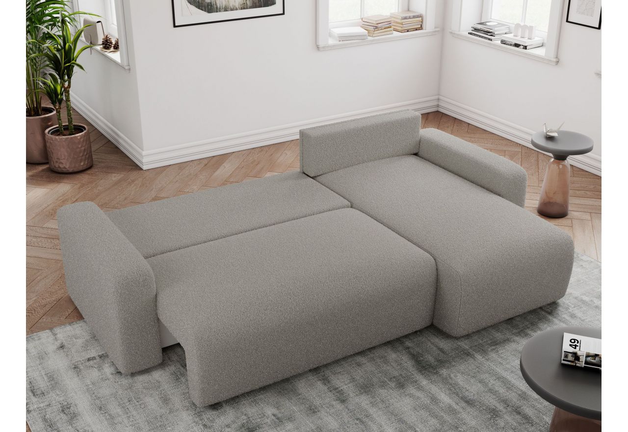 Narożnik ARGOS L - uniwersalny - szary, boucle