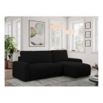 Narożnik ARGOS L - uniwersalny - czarny, boucle