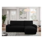 Narożnik ARGOS L - uniwersalny - czarny, boucle