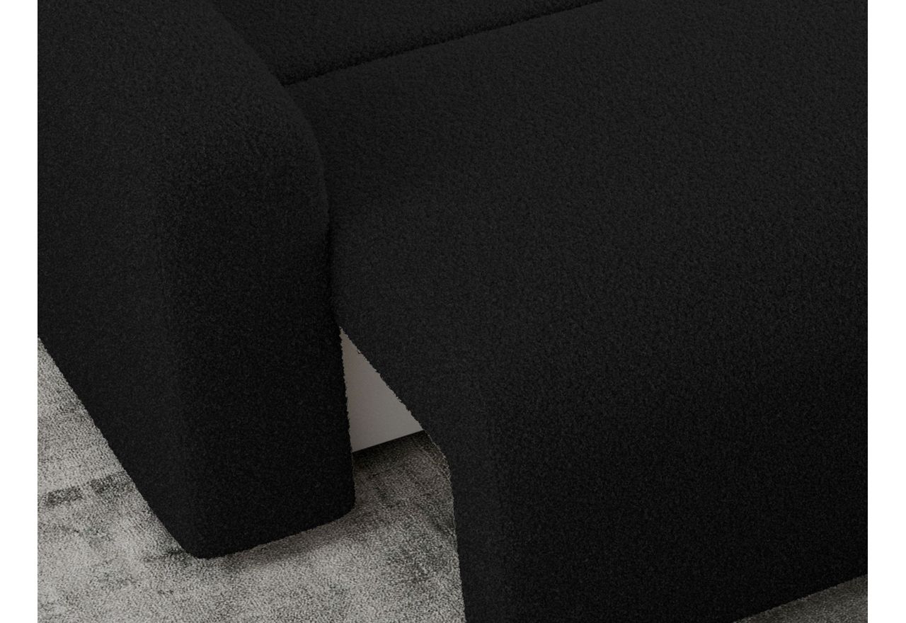 Narożnik ARGOS L - uniwersalny - czarny, boucle