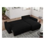 Narożnik ARGOS L - uniwersalny - czarny, boucle