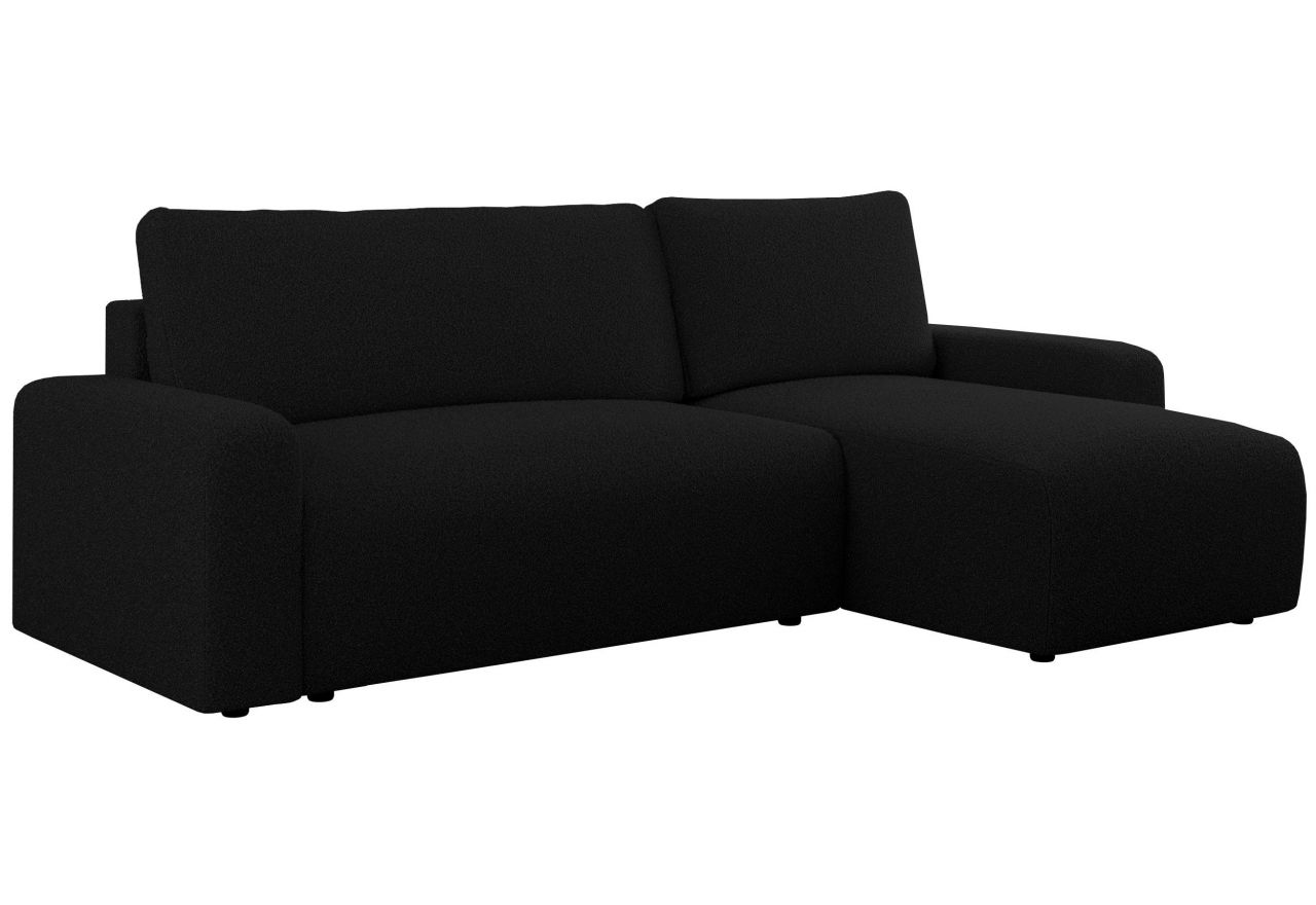 Narożnik ARGOS L - uniwersalny - czarny, boucle