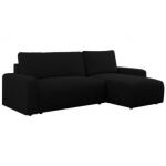 Narożnik ARGOS L - uniwersalny - czarny, boucle