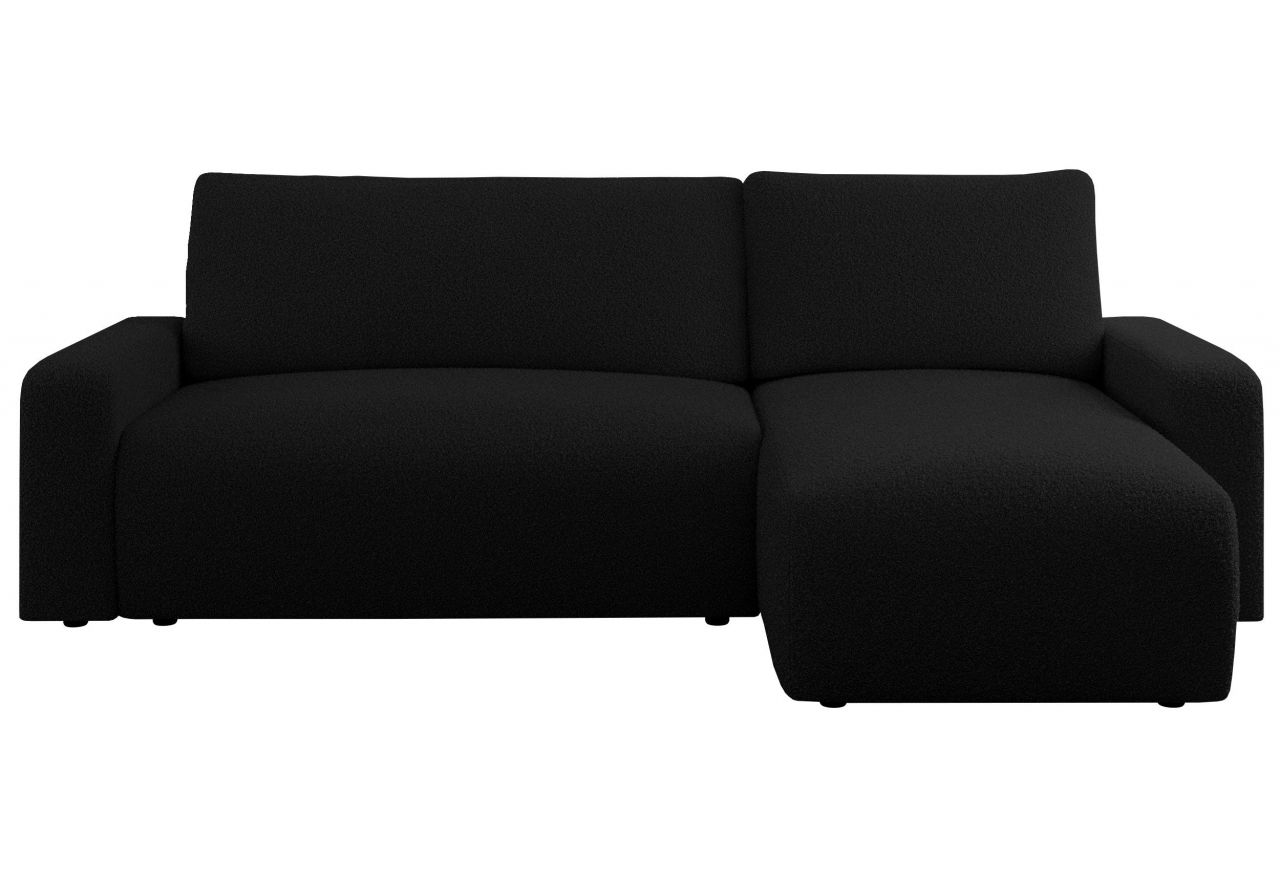 Narożnik ARGOS L - uniwersalny - czarny, boucle