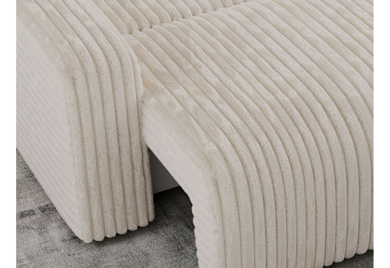 Narożnik ARGOS L - uniwersalny - beżowy, sztruks