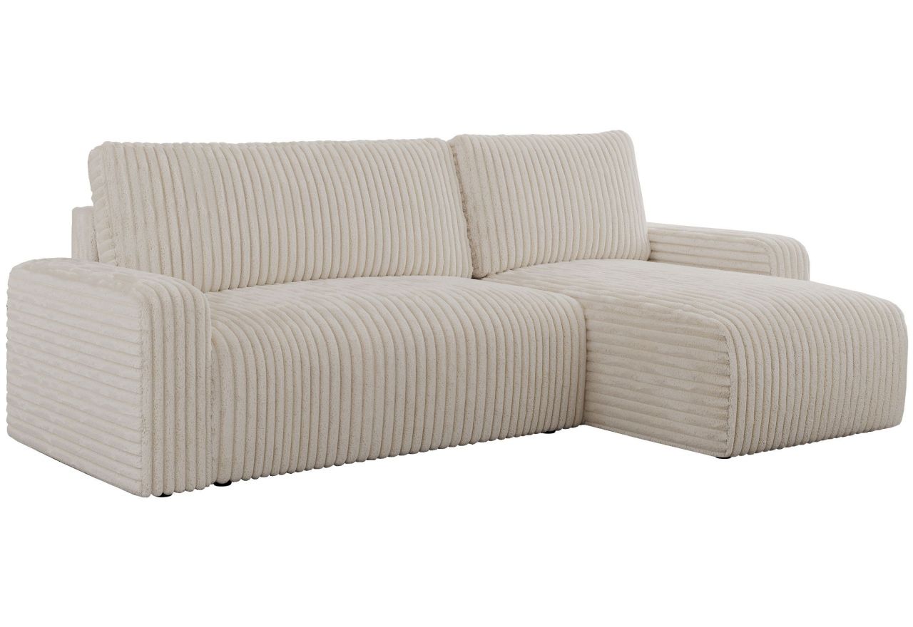 Narożnik ARGOS L - uniwersalny - beżowy, sztruks