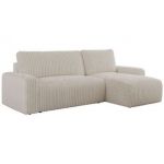 Narożnik ARGOS L - uniwersalny - beżowy, sztruks