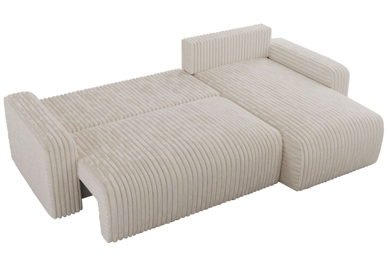 Narożnik ARGOS L - uniwersalny - beżowy, sztruks