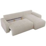 Narożnik ARGOS L - uniwersalny - beżowy, sztruks