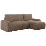 Narożnik ARGOS L - uniwersalny - brązowy, sztruks