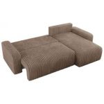 Narożnik ARGOS L - uniwersalny - brązowy, sztruks