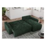 Narożnik ARGOS L - uniwersalny - ciemnozielony, sztruks