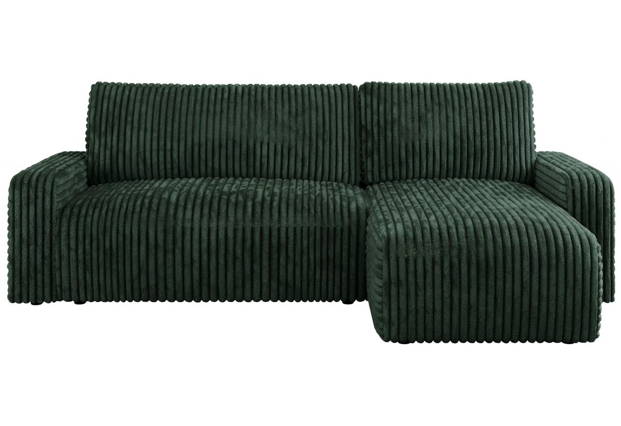 Narożnik ARGOS L - uniwersalny - ciemnozielony, sztruks