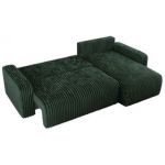 Narożnik ARGOS L - uniwersalny - ciemnozielony, sztruks