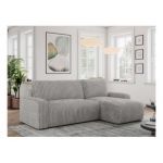 Narożnik ARGOS L - uniwersalny - jasnoszary, sztruks