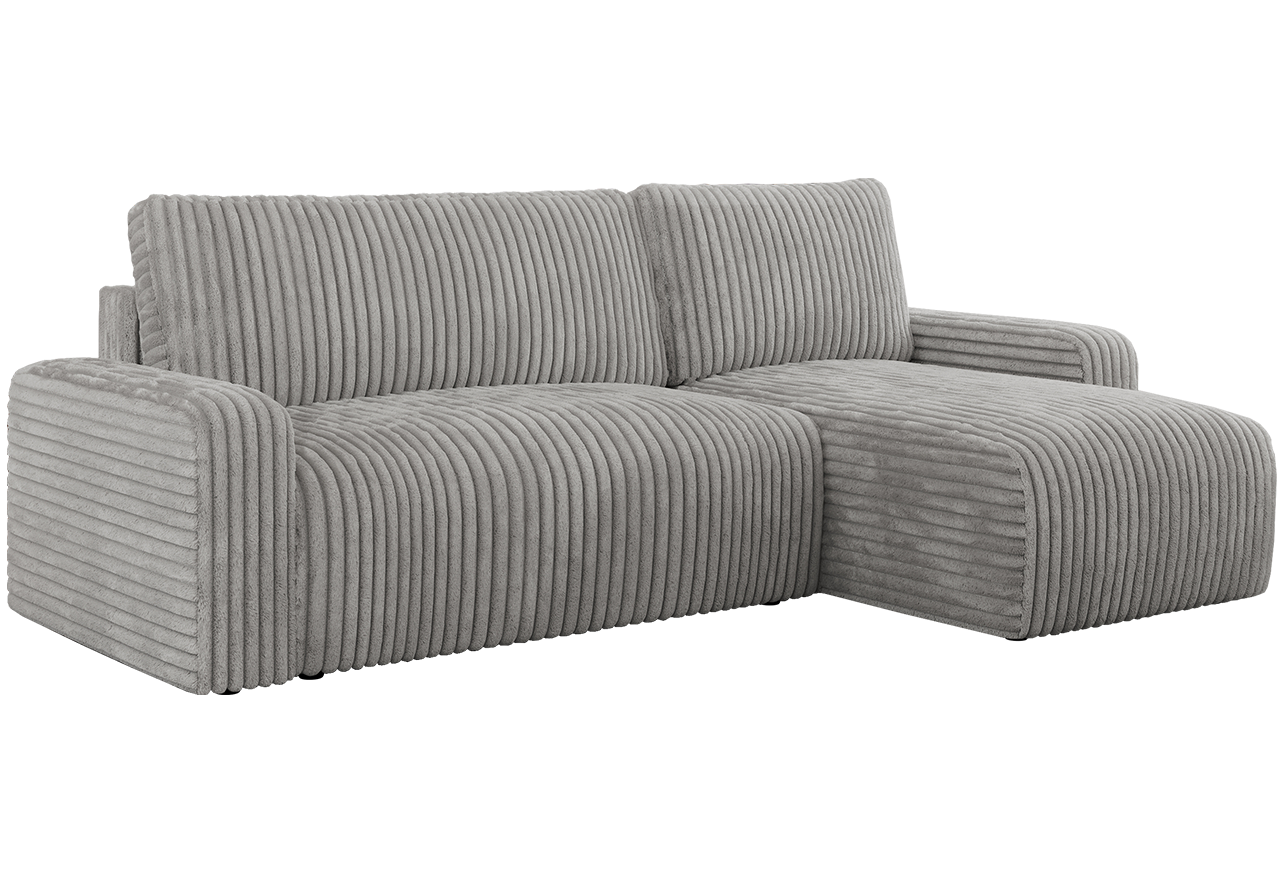 Narożnik ARGOS L - uniwersalny - jasnoszary, sztruks