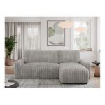 Narożnik ARGOS L - uniwersalny - jasnoszary, sztruks