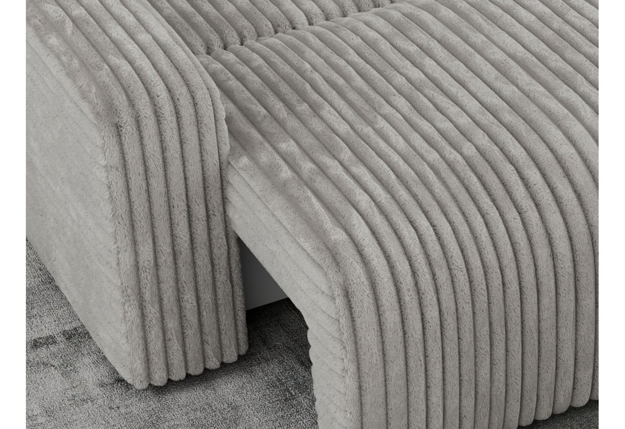 Narożnik ARGOS L - uniwersalny - jasnoszary, sztruks