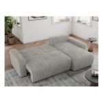 Narożnik ARGOS L - uniwersalny - jasnoszary, sztruks