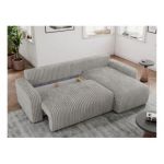 Narożnik ARGOS L - uniwersalny - jasnoszary, sztruks