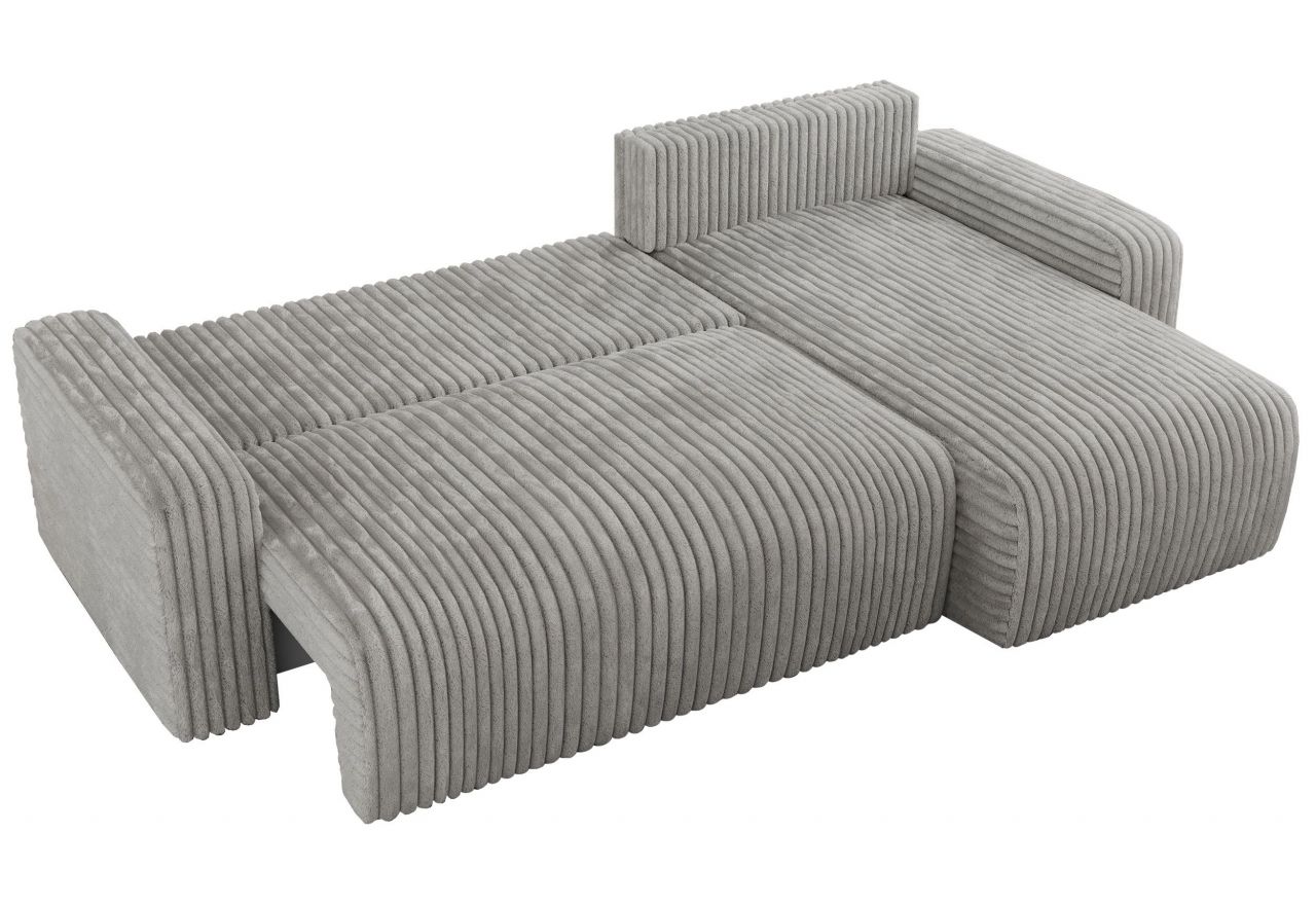 Narożnik ARGOS L - uniwersalny - jasnoszary, sztruks